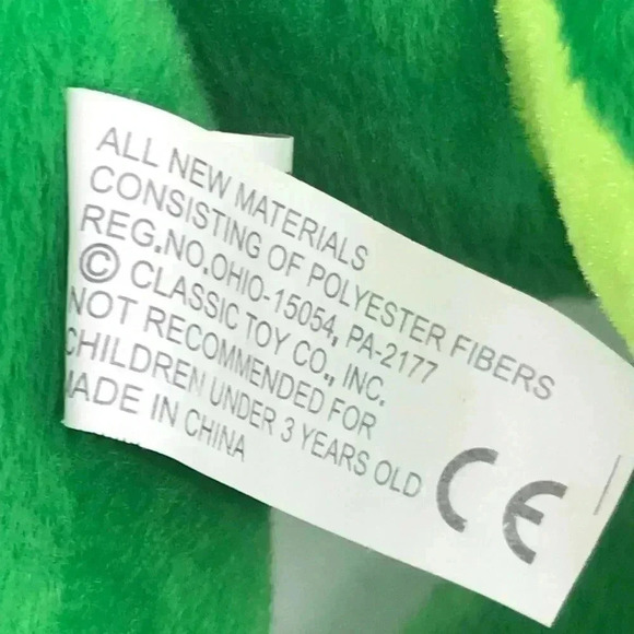 CLASSIC TOY PLUSH GREEN DINOSAUR SUNGLASSES AND HEADPHONES STUFFED ANIMAL - Picture 13 of 14